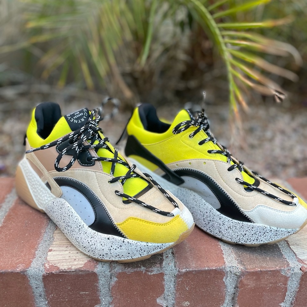 Stella McCartney Yellow & Beige Sneakers